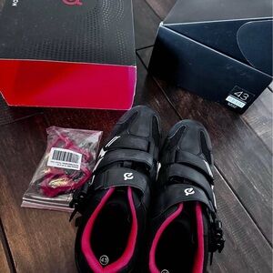 Peloton Black and Red Cycling shoes- women’s size 12/men’s size 10